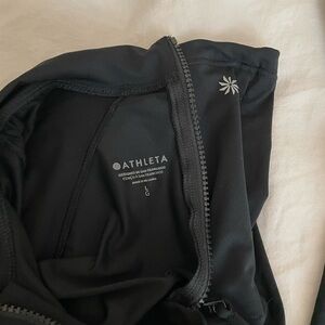 Athleta Black rash guard with back zipper